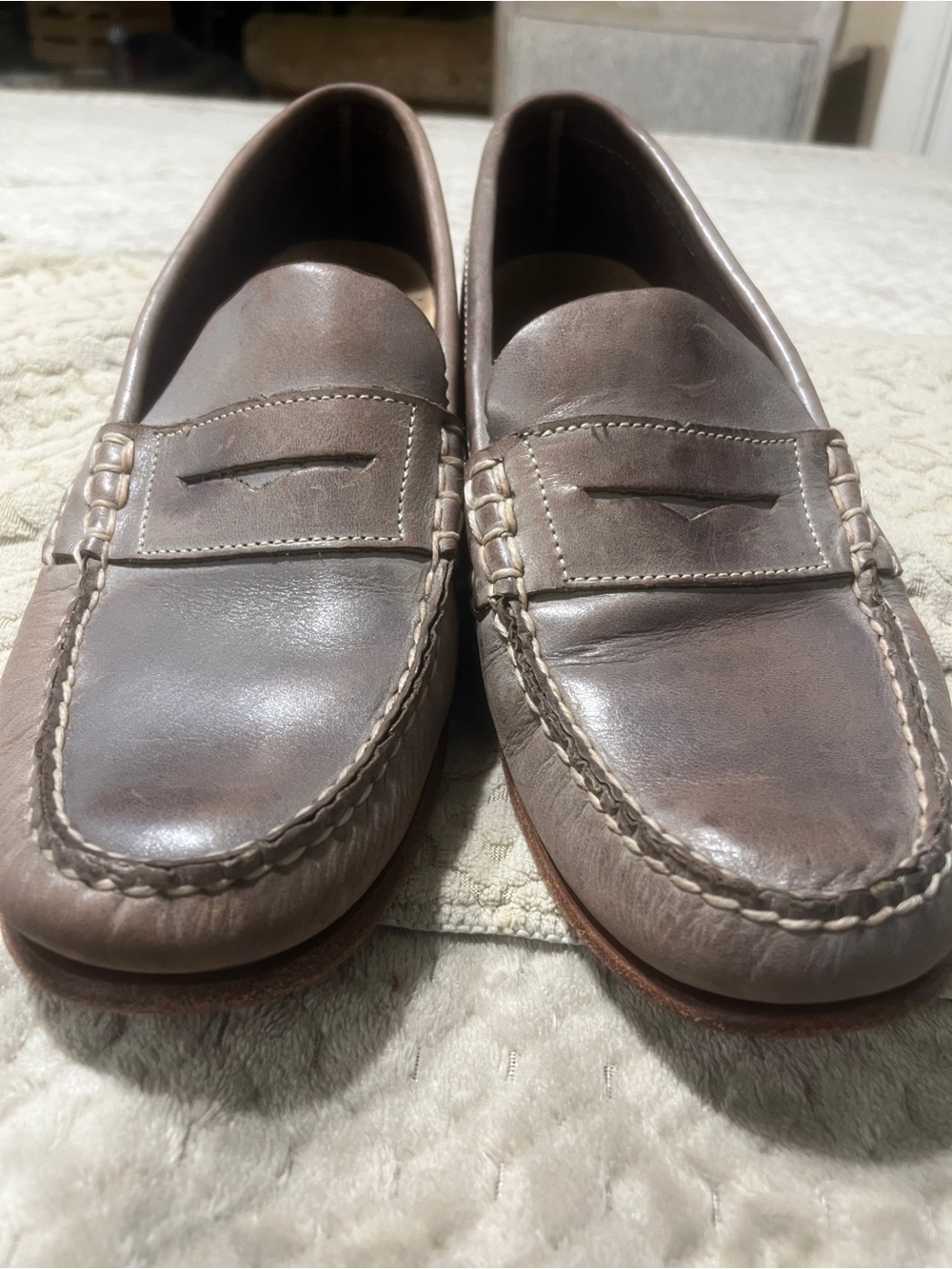 Sebago Brown Leather Penny Loafers